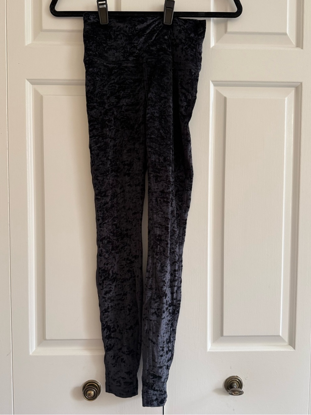 lululemon athletica Black Crushed Velvet Leggings SPECIAL EDITION